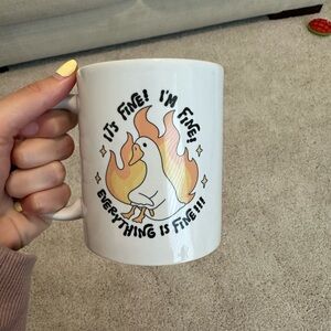 It’s Fine, I’m Fine, Everything Is Fine Funny Goose Mug 12 oz